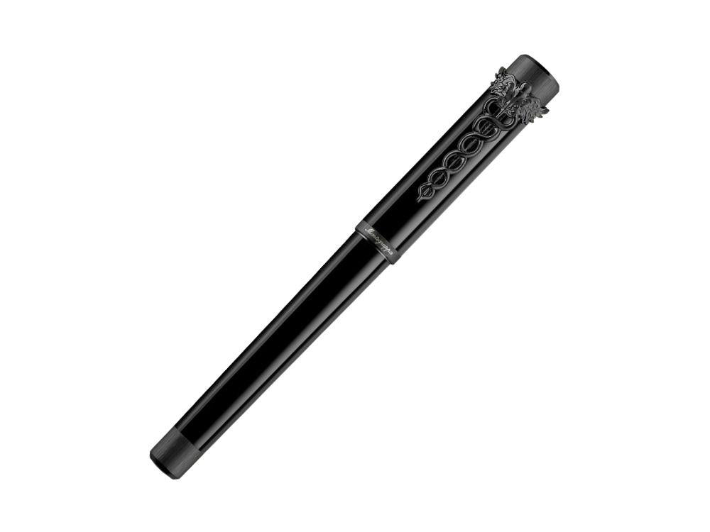 Roller Montegrappa Zero Caduceus Ultra Black, Negro, ISZECRIC