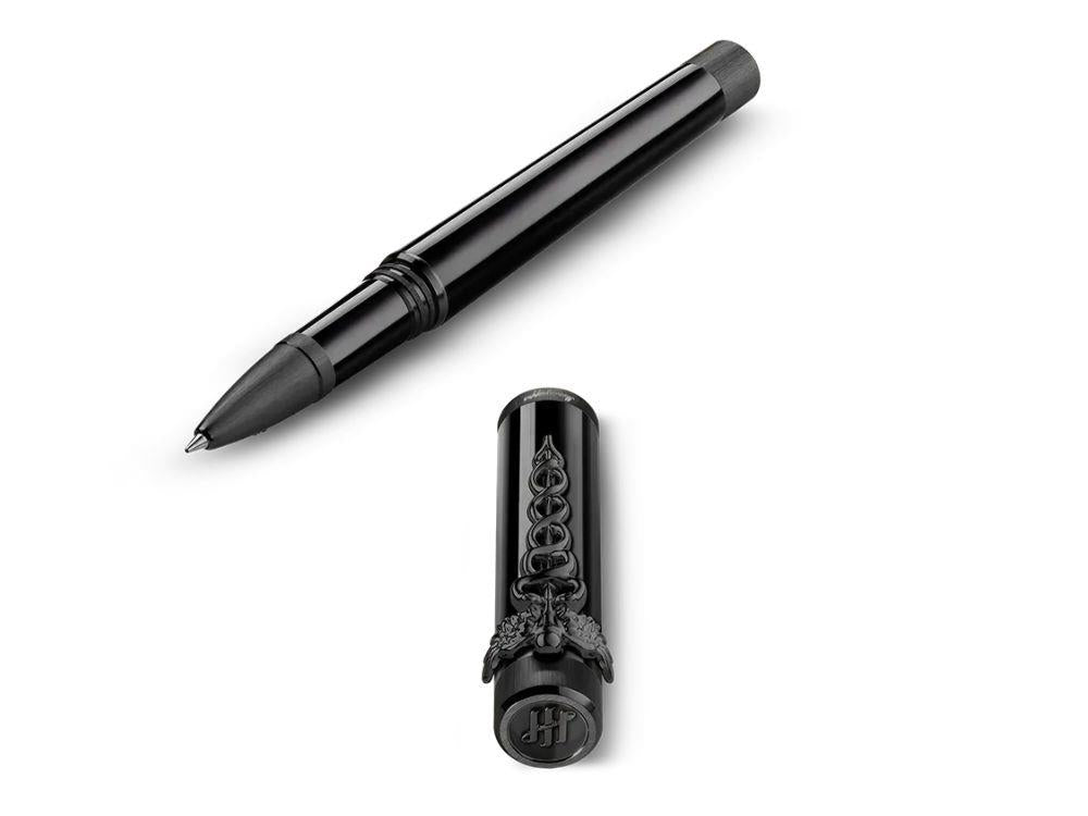 Roller Montegrappa Zero Caduceus Ultra Black, Negro, ISZECRIC