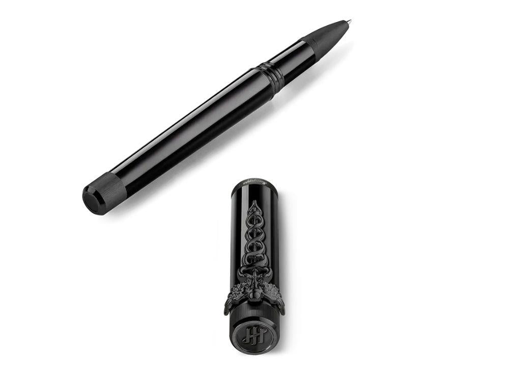 Roller Montegrappa Zero Caduceus Ultra Black, Negro, ISZECRIC