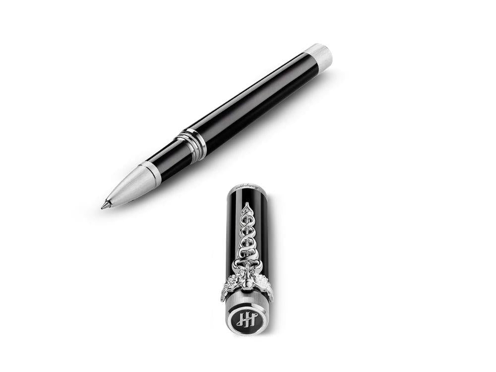 Roller Montegrappa Zero Caduceus Paladio, Negro, ISZECRIP