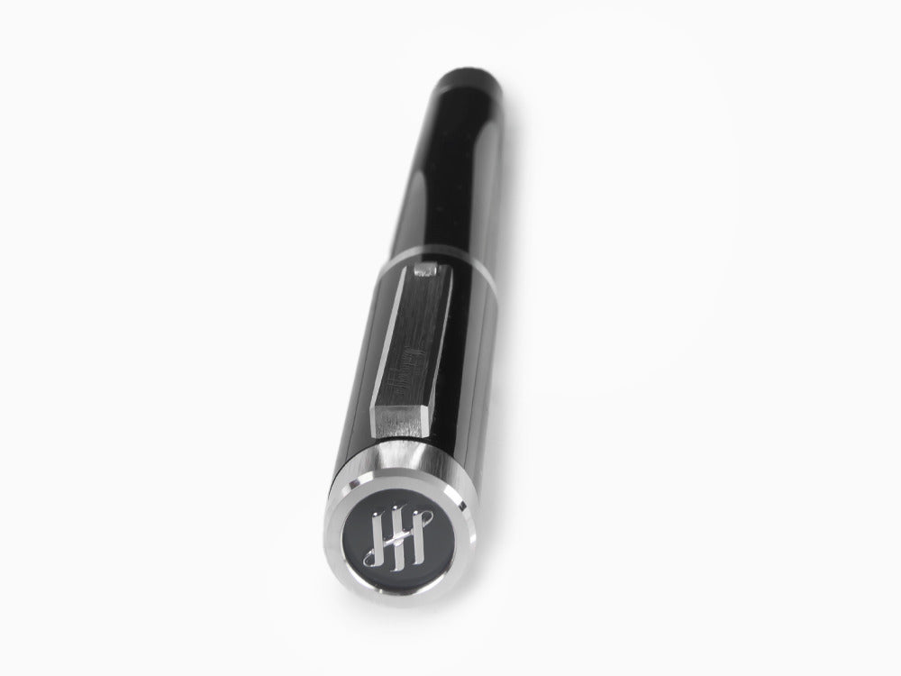 Pluma Estilográfica Montegrappa Zero, Resina Negra, Paladio IP, ISZEI-IP