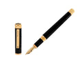 Pluma Estilográfica Montegrappa Zero, Resina, PVD Oro, Flex, ISZEI-XY