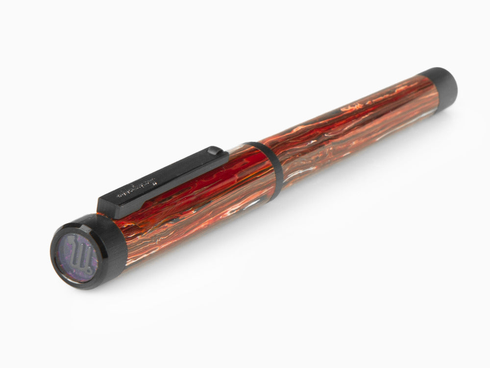 Pluma Montegrappa Zero Zodiac Scorpio, 14K, Ed. Limitada, ISZEZ-4C-R4