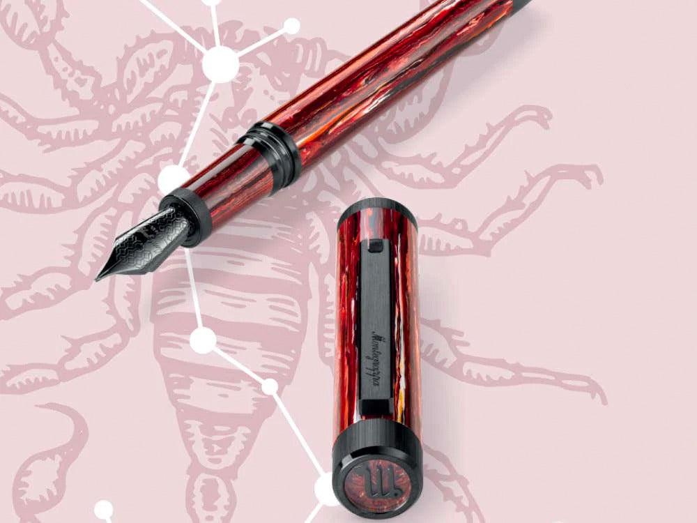 Pluma Montegrappa Zero Zodiac Scorpio, Acero inoxidable, ISZEZ-IC-R4