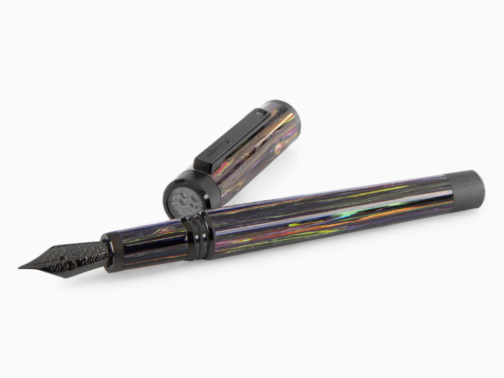 Pluma Estilográfica Montegrappa Zero Zodiac Acuario, Acero, ISZEZ-IC-V1