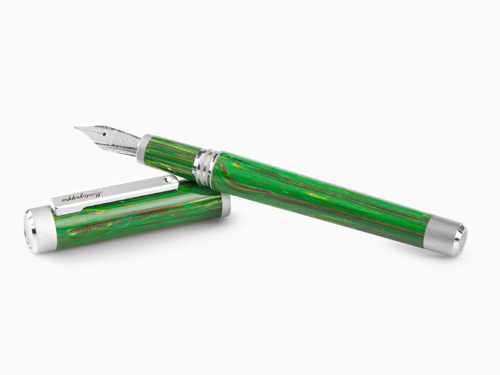 Pluma Estilográfica Montegrappa Zero Zodiac Virgo, Acero, ISZEZ-IP-G8