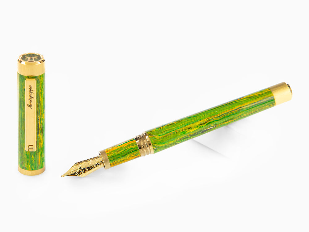 Pluma Estilográfica Montegrappa Zero Zodiac Geminis, Acero, ISZEZ-IY-G7