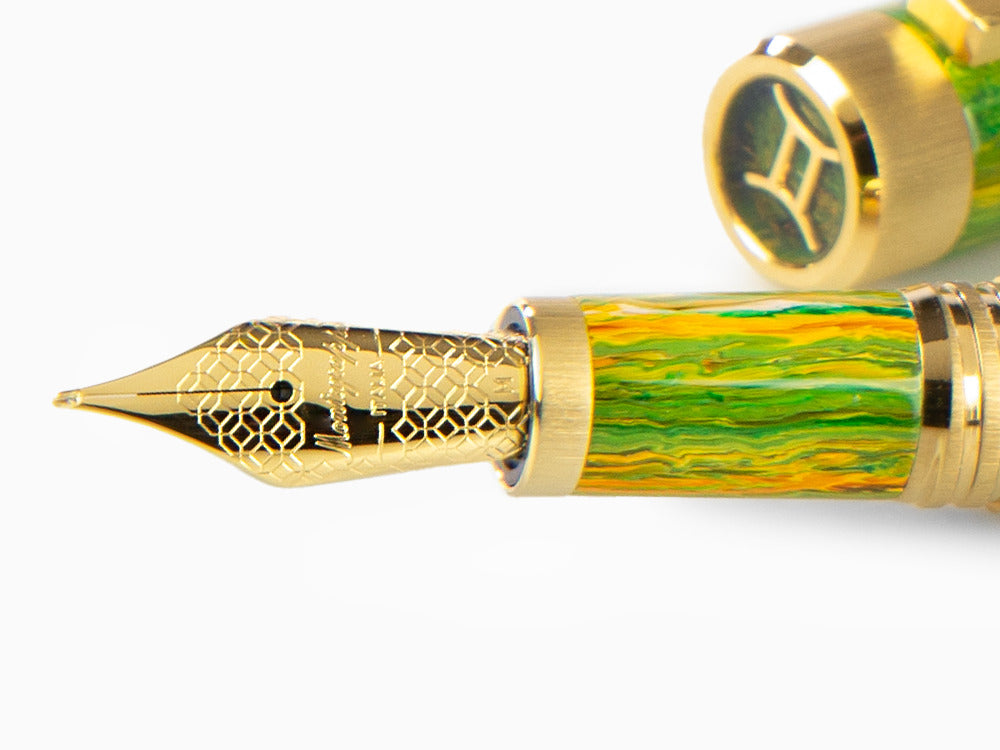 Pluma Estilográfica Montegrappa Zero Zodiac Geminis, Acero, ISZEZ-IY-G7