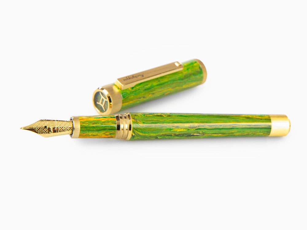 Pluma Estilográfica Montegrappa Zero Zodiac Geminis, Acero, ISZEZ-IY-G7