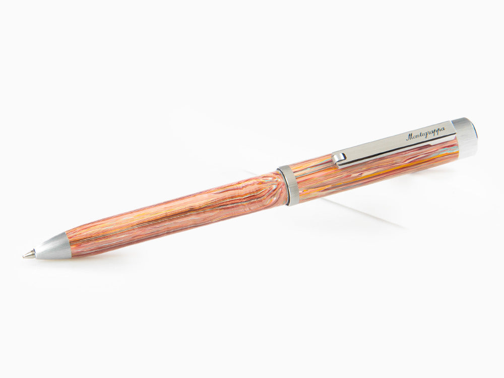 Bolígrafo Montegrappa Zero Zodiac Piscis, Rosa, Acero Inoxidable, ISZEZBIP-S2