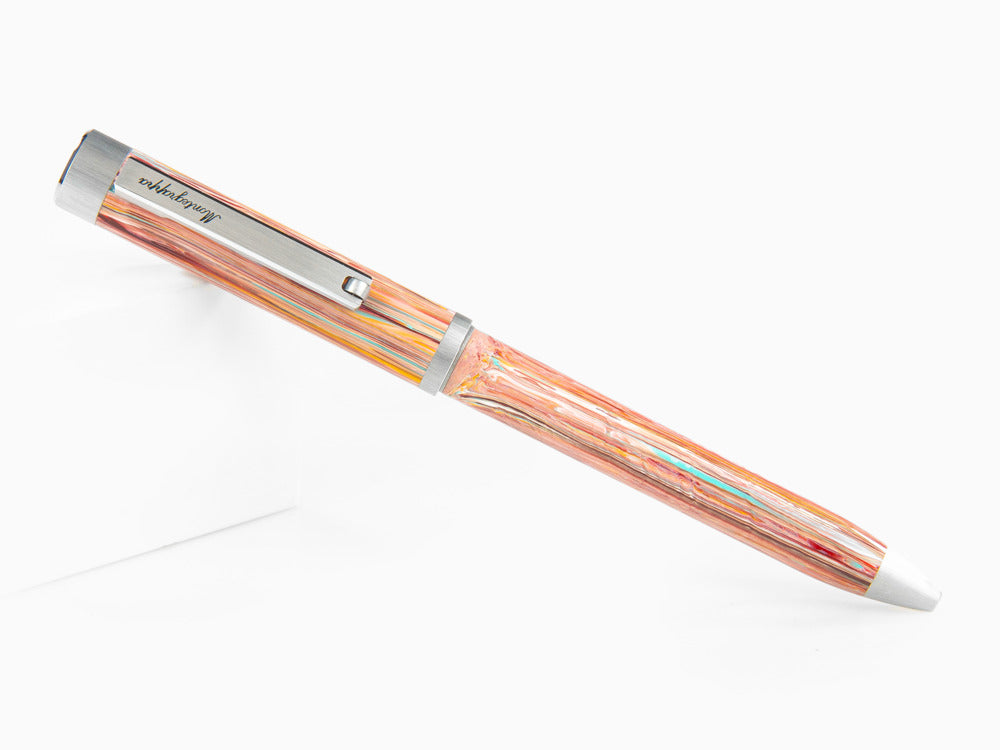 Bolígrafo Montegrappa Zero Zodiac Piscis, Rosa, Acero Inoxidable, ISZEZBIP-S2
