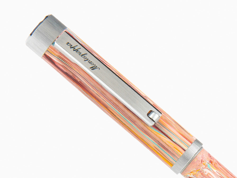 Bolígrafo Montegrappa Zero Zodiac Piscis, Rosa, Acero Inoxidable, ISZEZBIP-S2