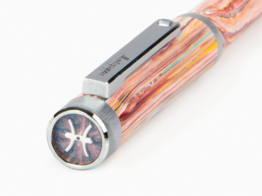 Bolígrafo Montegrappa Zero Zodiac Piscis, Rosa, Acero Inoxidable, ISZEZBIP-S2