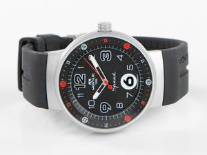 Reloj de Cuarzo Montjuic Standard SS, Acero Inoxidable, Negro, 43 mm, MJ1.0102.S