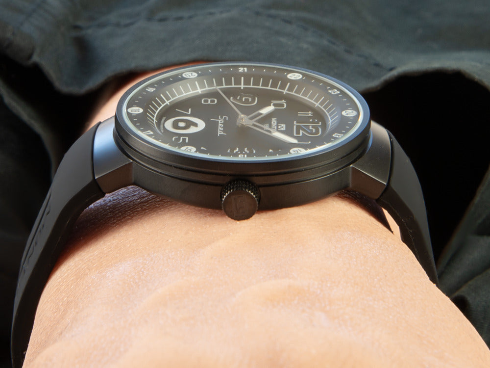 Reloj de Cuarzo Montjuic Elegance, Acero Inoxidable, Negro, 43 mm, MJ1.0103.B