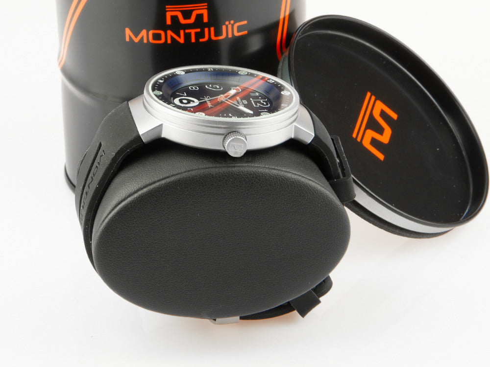 Reloj de Cuarzo Montjuic Elegance, Acero Inoxidable, Negro, 43 mm, MJ1.0204.S