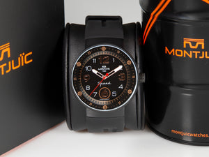 Reloj de Cuarzo Montjuic Elegance, Acero Inoxidable, Negro, 43 mm, MJ1.0507.B