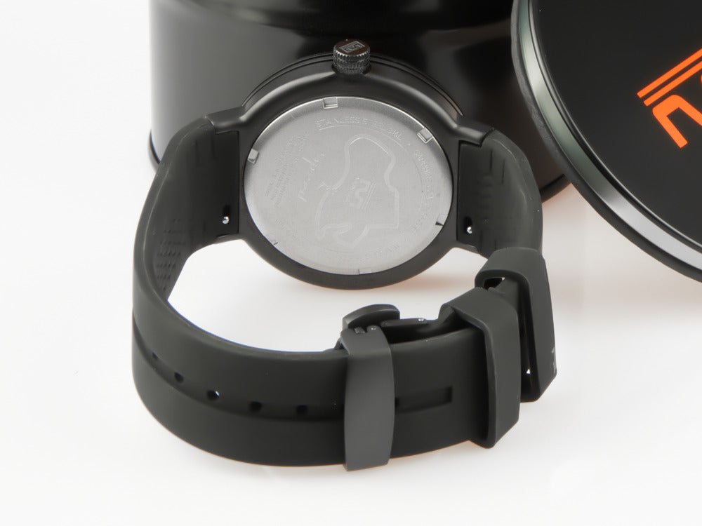 Reloj de Cuarzo Montjuic Sport, Acero Inoxidable 316L, Negro, 43 mm, MJ1.0602.B