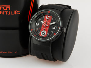 Reloj de Cuarzo Montjuic Sport, Acero Inoxidable 316L, Negro, 43 mm, MJ1.0602.B