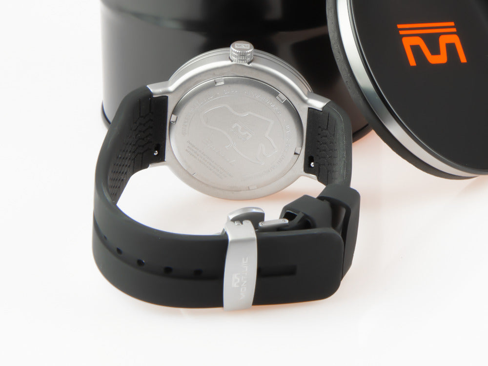 Reloj de Cuarzo Montjuic Sport, Acero Inoxidable 316L, Negro, 43 mm, MJ1.0602.S