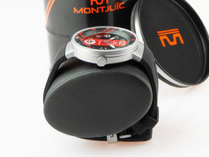 Reloj de Cuarzo Montjuic Sport, Acero Inoxidable 316L, Negro, 43 mm, MJ1.0602.S