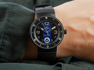Reloj de Cuarzo Montjuic Sport, Acero Inoxidable 316L, Negro, 43 mm, MJ1.0703.B