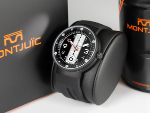 Reloj de Cuarzo Montjuic Sport, Acero Inoxidable 316L, Negro, 43 mm, MJ1.0903.B