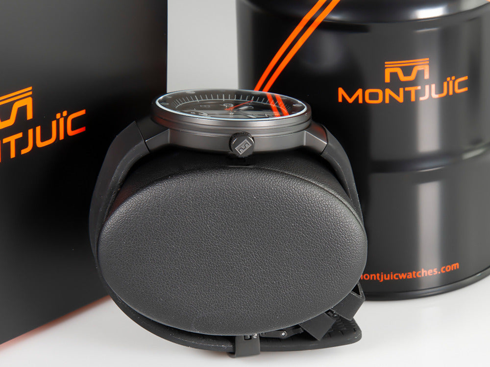 Reloj de Cuarzo Montjuic Sport, Acero Inoxidable 316L, Negro, 43 mm, MJ1.0903.B