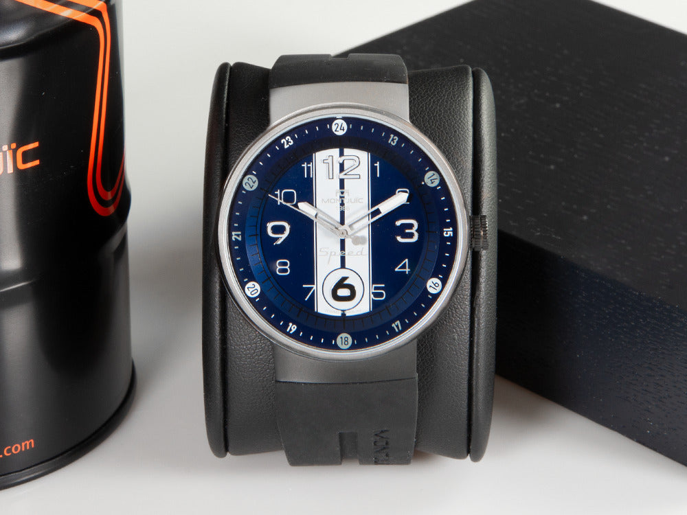 Reloj de Cuarzo Montjuic Special, Acero Inoxidable 316L, Azul, 43 mm, MJ1.1004.S