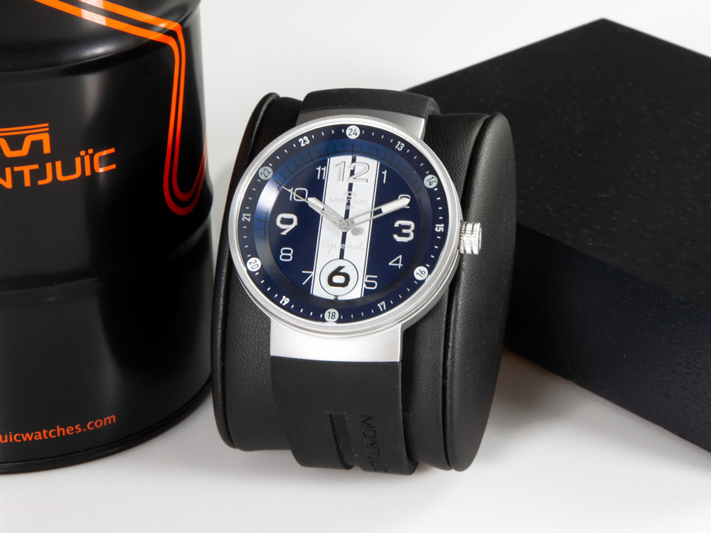 Reloj de Cuarzo Montjuic Special, Acero Inoxidable 316L, Azul, 43 mm, MJ1.1004.S