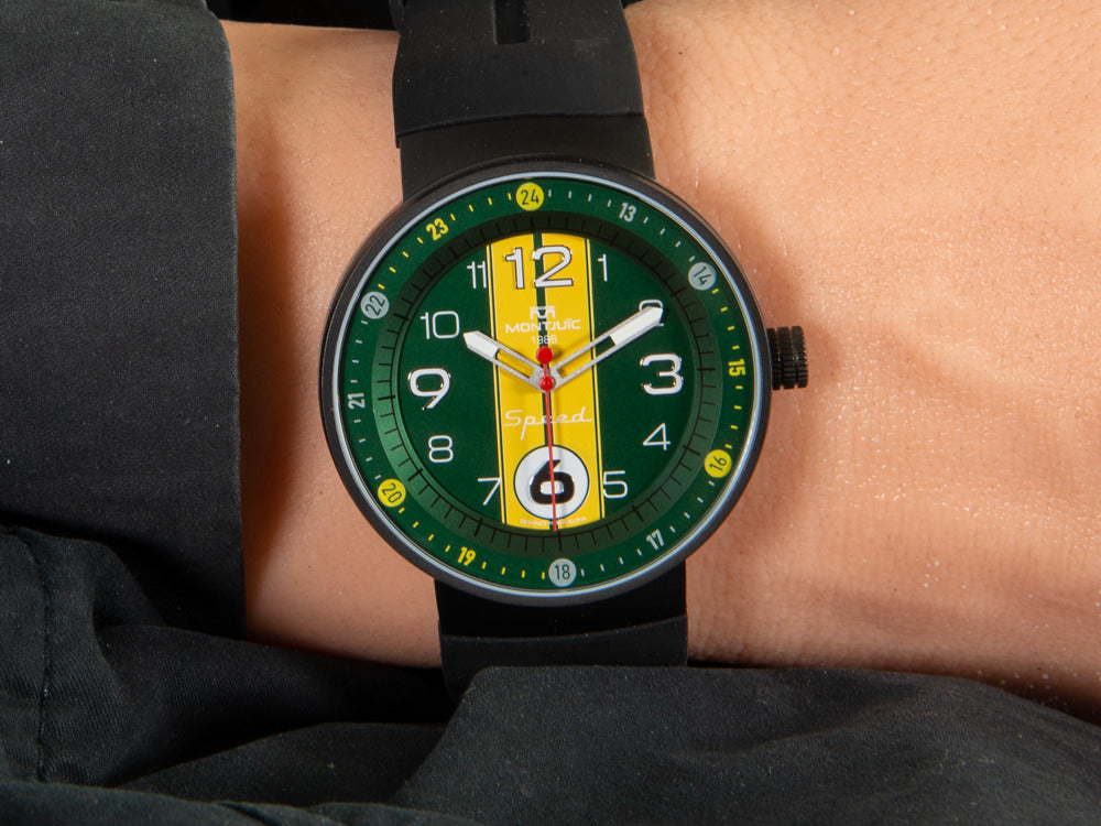 Reloj de Cuarzo Montjuic Special, Acero Inoxidable, Verde, 43 mm, MJ1.1108.B