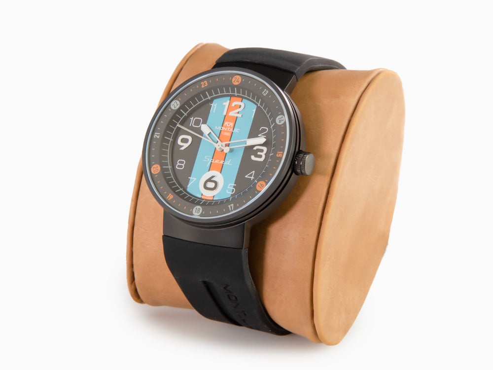 Reloj de Cuarzo Montjuic Special, Acero Inoxidable, Negro, 43 mm, MJ1.1201.B