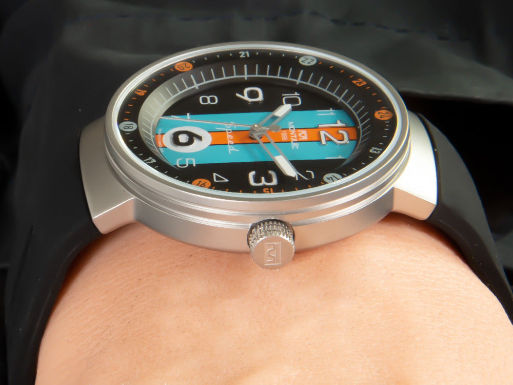 Reloj de Cuarzo Montjuic Special, Acero Inoxidable, Negro, 43 mm, MJ1.1201.S