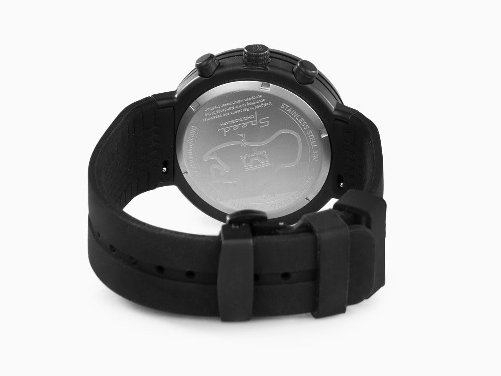 Reloj de Cuarzo Montjuic Speed Chronograph, Acero, Negro, 45 mm, MJ2.0202.B