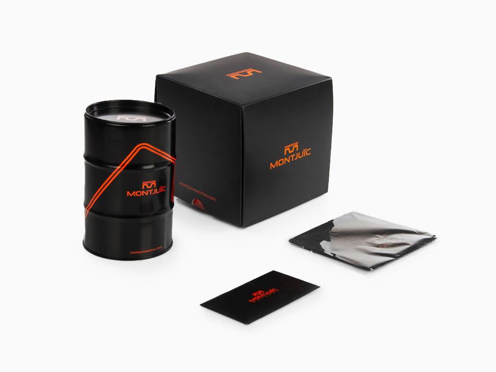 Reloj de Cuarzo Montjuic Speed Chronograph, Acero, Negro, 45 mm, MJ2.0202.B