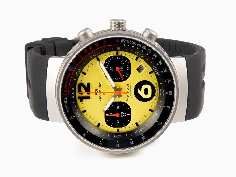 Reloj de Cuarzo Montjuic Speed Chronograph, Blanco, 45 mm, MJ2.0701.S
