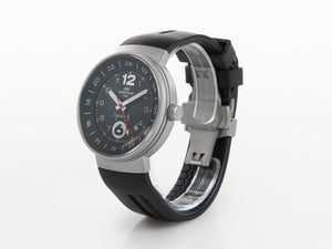 Reloj de Cuarzo Montjuic Speed GMT, Acero Inoxidable, Negro, 43 mm, MJ3.0101.S