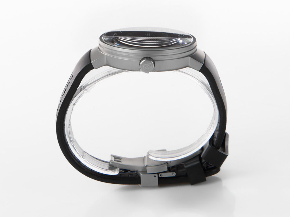 Reloj de Cuarzo Montjuic Speed GMT, Acero Inoxidable, Negro, 43 mm, MJ3.0101.S