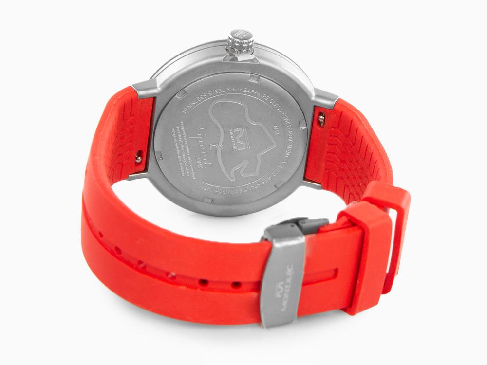 Reloj de Cuarzo Montjuic Speed GMT, Acero Inoxidable, Negro, 43 mm, MJ3.0203.S