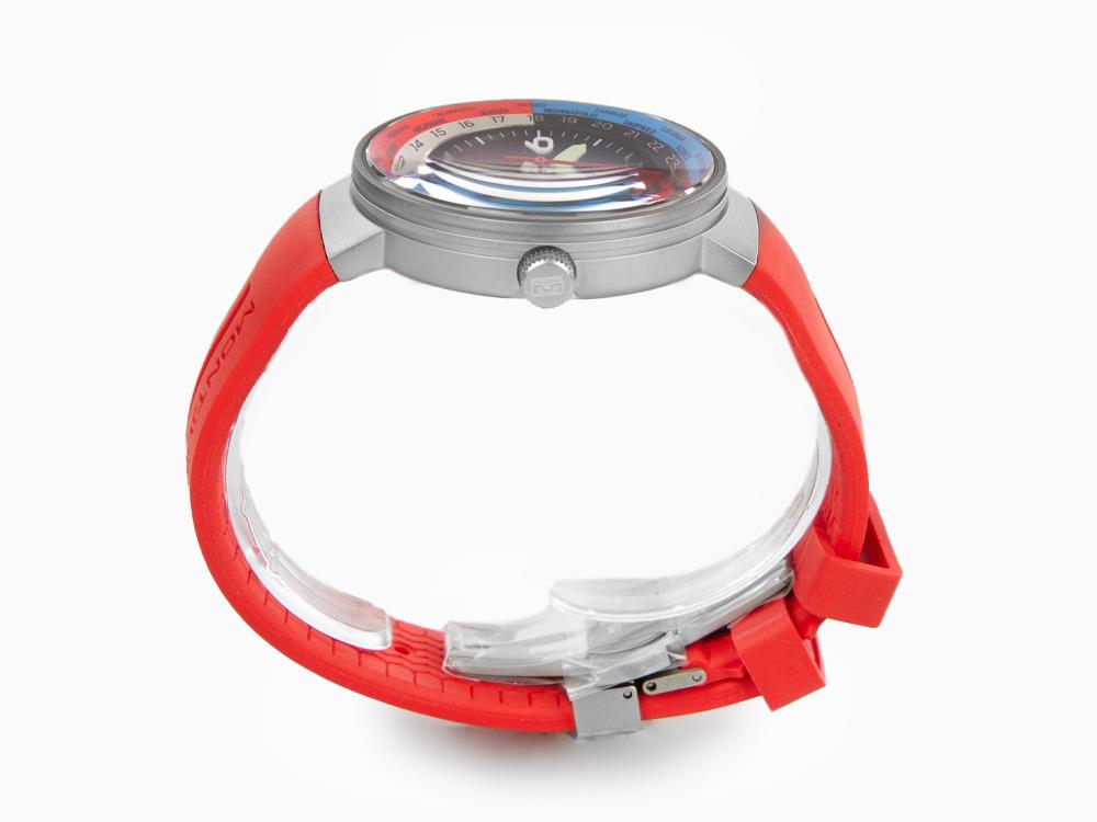 Reloj de Cuarzo Montjuic Speed GMT, Acero Inoxidable, Negro, 43 mm, MJ3.0203.S