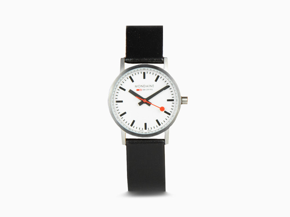 Reloj de Cuarzo Mondaine Classic, Blanco, 30 mm, Piel, A658.30323.16SBB