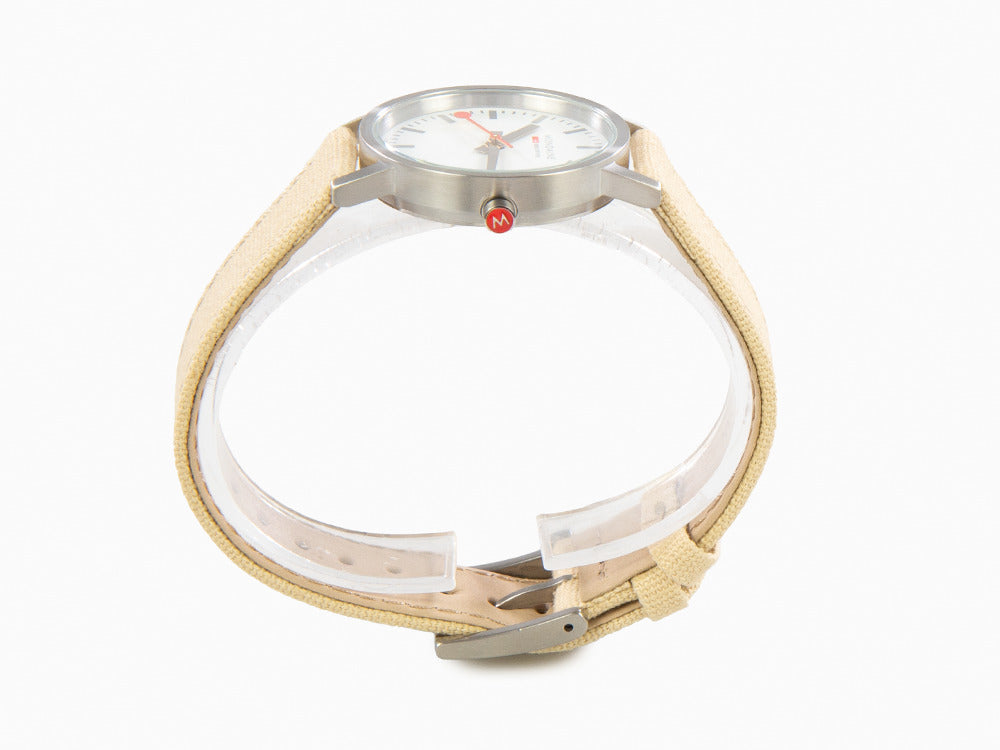 Reloj de Cuarzo Mondaine Classic, Blanco, 30 mm, Correa textil, A658.30323.17SBK