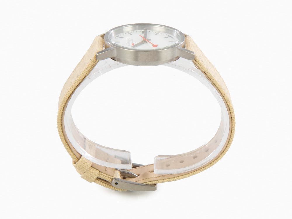 Reloj de Cuarzo Mondaine Classic, Blanco, 30 mm, Correa textil, A658.30323.17SBK