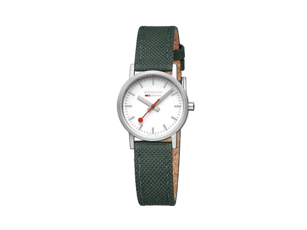Reloj de Cuarzo Mondaine SBB Classic, Blanco, 30 mm, Textil, A658.30323.17SBS