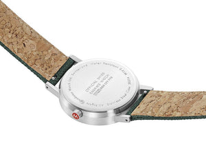 Reloj de Cuarzo Mondaine Classic, Verde, 36 mm, Correa textil, A660.30314.60SBD