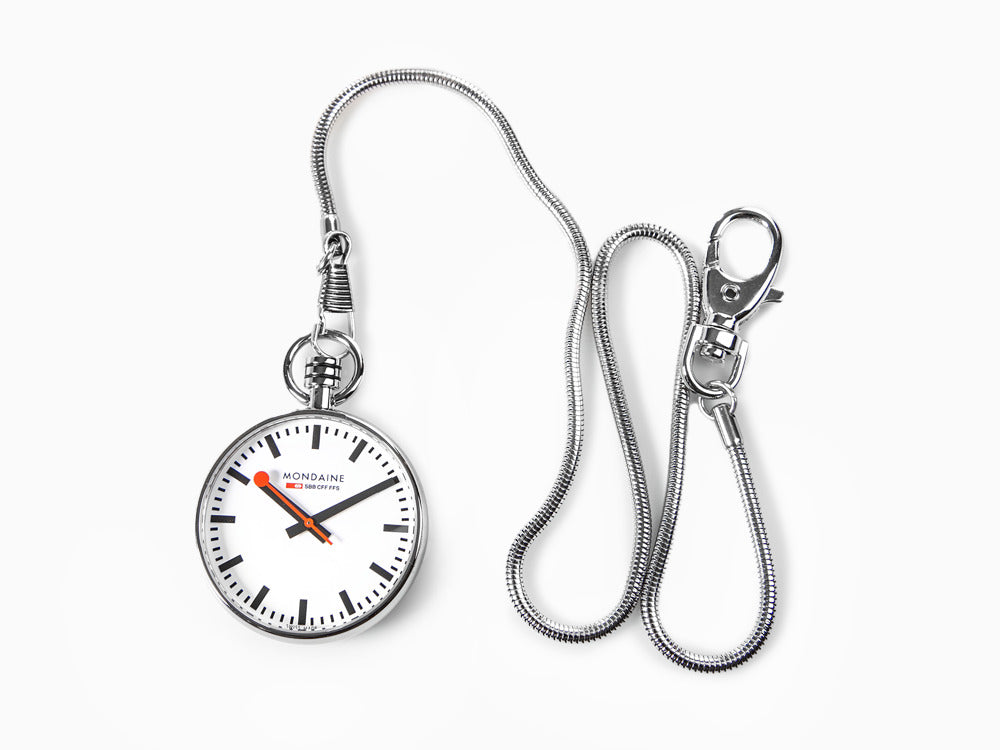 Reloj de Bolsillo de Cuarzo Mondaine SBB Evo, Blanco, 43 mm, A660.30316.11SBB