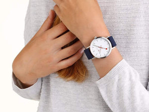 Reloj de Cuarzo Mondaine SBB Classic, Blanco, 40 mm, Textil, A660.30360.17SBD1