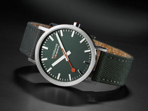 Reloj de Cuarzo Mondaine SBB Classic, Verde, 40 mm, Textil, A660.30360.60SBF