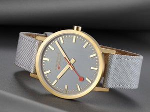 Reloj de Cuarzo Mondaine Classic, Gris, 40 mm, Correa textil, A660.30360.80SBU