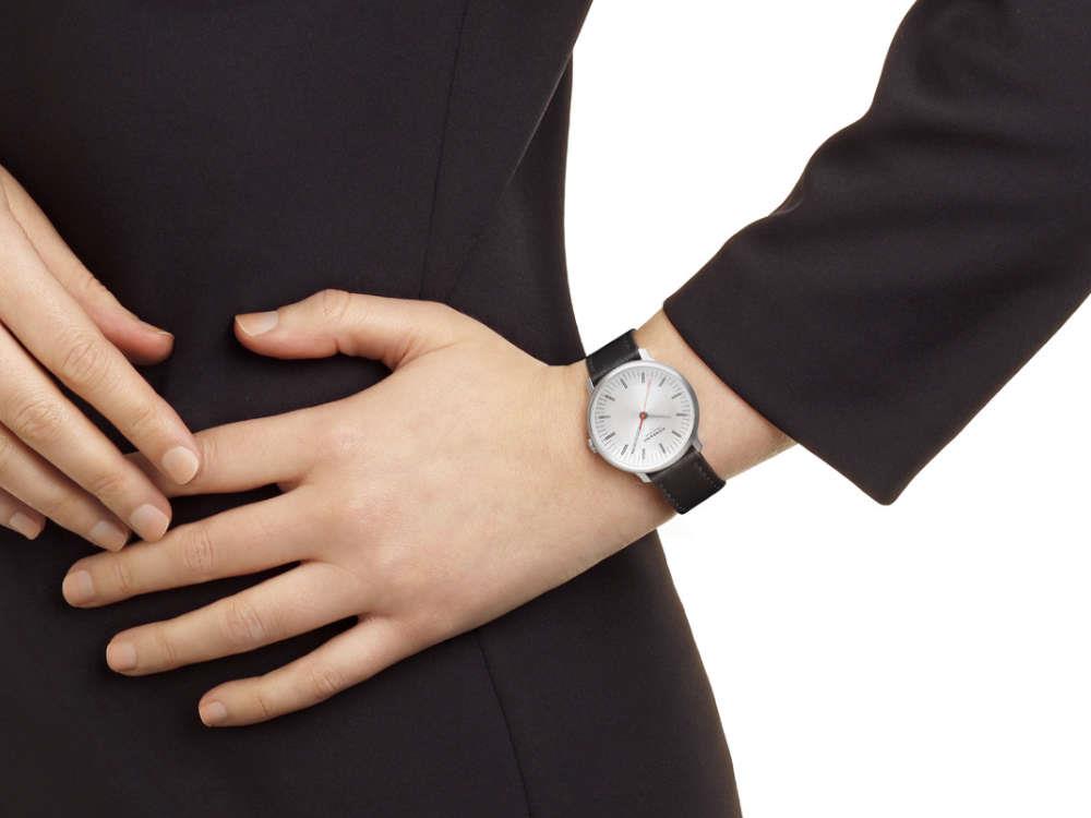 Reloj de Cuarzo Mondaine Doppio, Blanco, 33 mm, MLE.33110.LBV